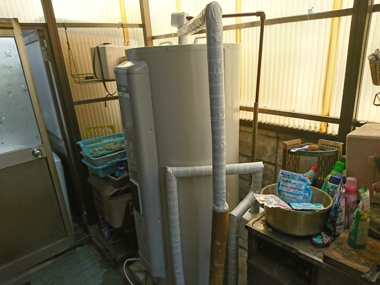 京都市西京区電気温水器交換工事（三菱SRG-375G）